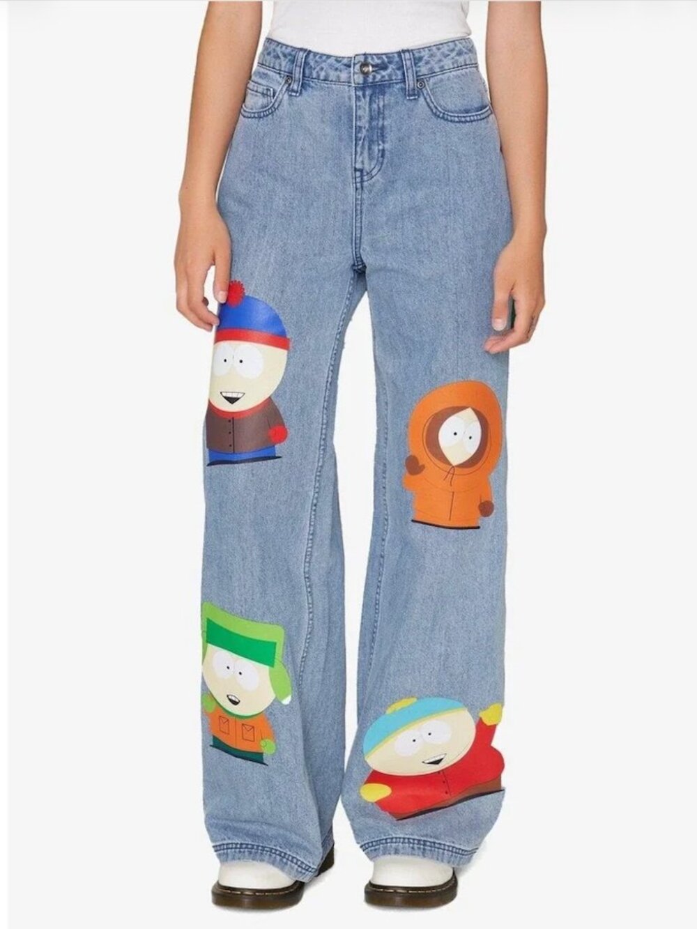 South Park Jeans Wide Leg Baggy Skater Juniors Size 17 Rare Y2K-era Pop Culture